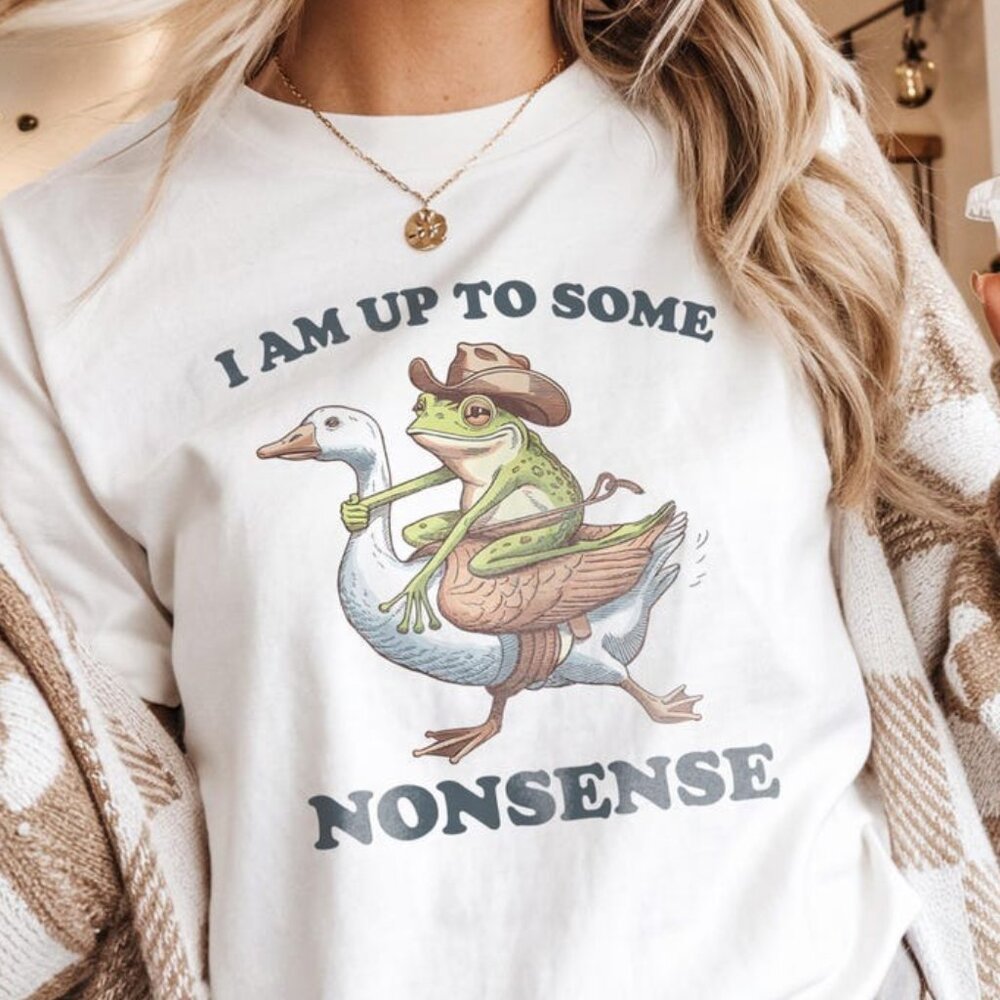 Funny Goose and Frog Unisex Tee